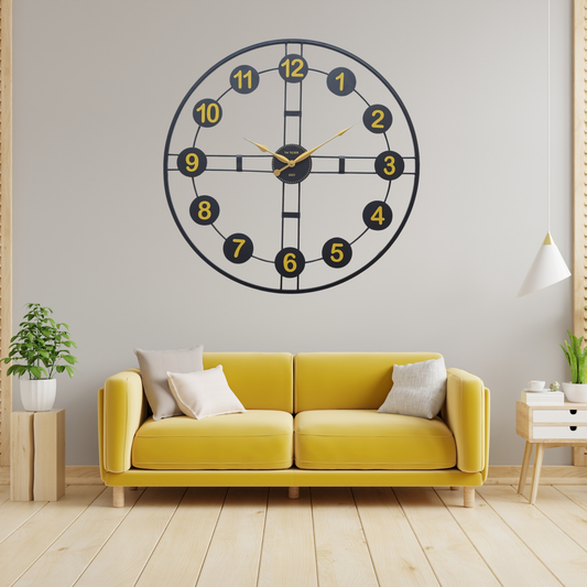 Classic Metal Wall Clock with a Modern Touch