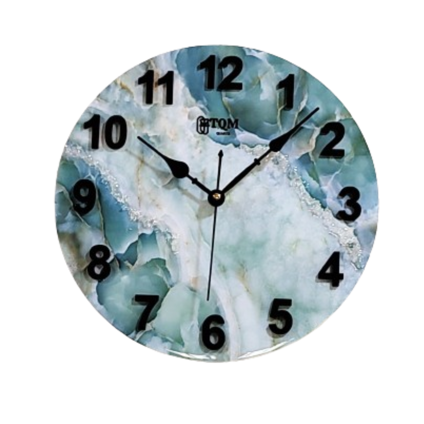 Blue geode stones Epoxy Resin Wall Clock